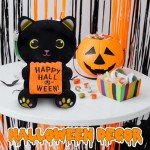 Kawaii Halloween Black Cat Plush Toy 8