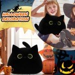 Giant Kawaii Black Cat Plush Toy - 19