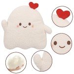 Kawaii Ghost Plush Pillow - Soft White Cuddle Toy