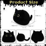 Giant Kawaii Black Cat Plush Toy - 19