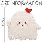 Kawaii Ghost Plush Pillow - Soft White Cuddle Toy