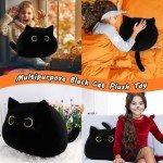 Giant Kawaii Black Cat Plush Toy - 19