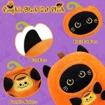 Kawaii Black Cat Pumpkin Plush Toy for Kids