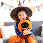 Kawaii Black Cat Pumpkin Plush Toy for Kids