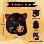 Two-Sided Black Cat Kawaii Plush Pillow