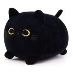 Kawaii Black Cat Plush Pillow Toy for Kids