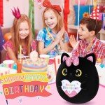 Cute Black Cat Plush Toy - Kawaii Gift