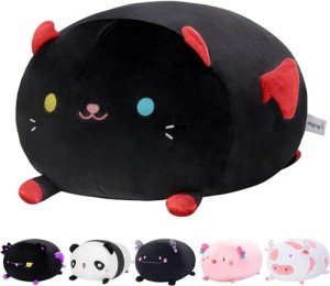 Kawaii Black Cat Plush Body Pillow Toy