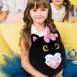 Cute Black Cat Plush Toy - Kawaii Gift