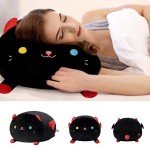 Kawaii Black Cat Plush Body Pillow Toy