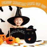 Kawaii Black Cat Plush Toy with Witch Hat