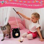 Kawaii Black Cat Plush with Birthday Cake