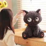 Adorable Black Cat Kawaii Plush Toy Pillow