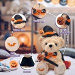 Kawaii Halloween Plush Bear with Hat & Wand