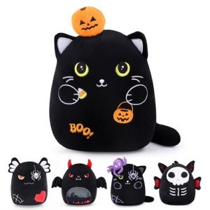 Kawaii Halloween Cat Plush Toy - 8 Inches