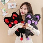 Kawaii Peach Cat Plush Pillow for Kids