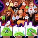 12 Pcs Kawaii Halloween Plush Keychain Set