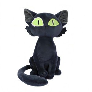 Cute 12-Inch Black Cat Kawaii Plush Toy