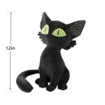 Cute 12-Inch Black Cat Kawaii Plush Toy