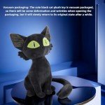 Cute 12-Inch Black Cat Kawaii Plush Toy