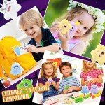 12 Pcs Kawaii Halloween Plush Keychain Set