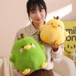 Cute Peach Cat Duck Plush Toy 12