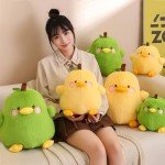 Cute Peach Cat Duck Plush Toy 12