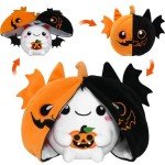 Kawaii Reversible Pumpkin Bat Ghost Plush Toy