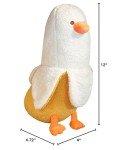 Kawaii Peach Cat and Banana Duck Plushie 12