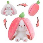 Reversible Cuddle Bunny Plush Toy with Carrot Ears