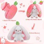 Reversible Cuddle Bunny Plush Toy with Carrot Ears