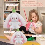 Reversible Cuddle Bunny Plush Toy with Carrot Ears