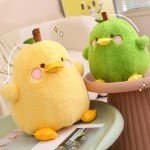 Cute Peach Cat Duck Plush Pillow Toy 8