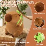 Kawaii Capybara Plush Toy with Turtle Backpack