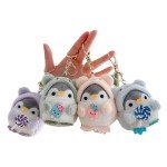 Adorable 4-Pack Kawaii Penguin Plush Keychains