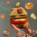 Cute Hamburger Capybara Plush Toy - 9.5 Inch