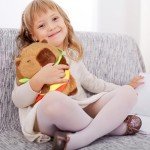 Cute Hamburger Capybara Plush Toy - 9.5 Inch