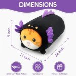 Cute 24" Black Axolotl Cat Plush Toy