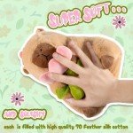 Kawaii Flower Capybara Plush Pillow - 11 Inch