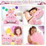 Adorable Pink Cat Plush Family – 5 Pieces
