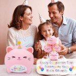 Adorable Pink Cat Plush Family – 5 Pieces