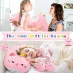 Adorable Pink Cat Plush Family – 5 Pieces