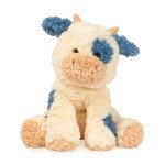 Cozys Cow Kawaii Plush Toy - 10” Cream/Blue