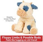 Cozys Cow Kawaii Plush Toy - 10” Cream/Blue