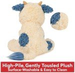 Cozys Cow Kawaii Plush Toy - 10” Cream/Blue