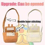 Kawaii Duck Plush Toy with Glasses Case & Bag