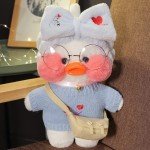 Cute White Duck Plush Toy with Kawaii Accessories