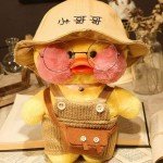 Yellow Duck Kawaii Plush Toy with Cute Costume
