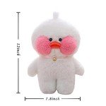 Kawaii White Duck Plush Toy with Pink Hat