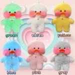 Kawaii Duck Plush with Clothes & Glasses Set
